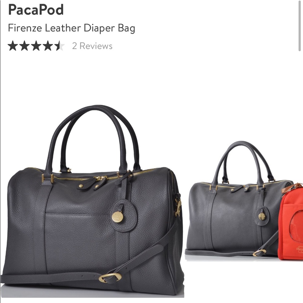 Pacapod Firenze Leather Diaper Bag